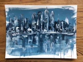 Deep Blue City Reflection