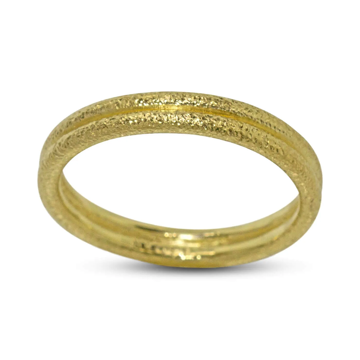 Delicate Double Band in 18k Gold