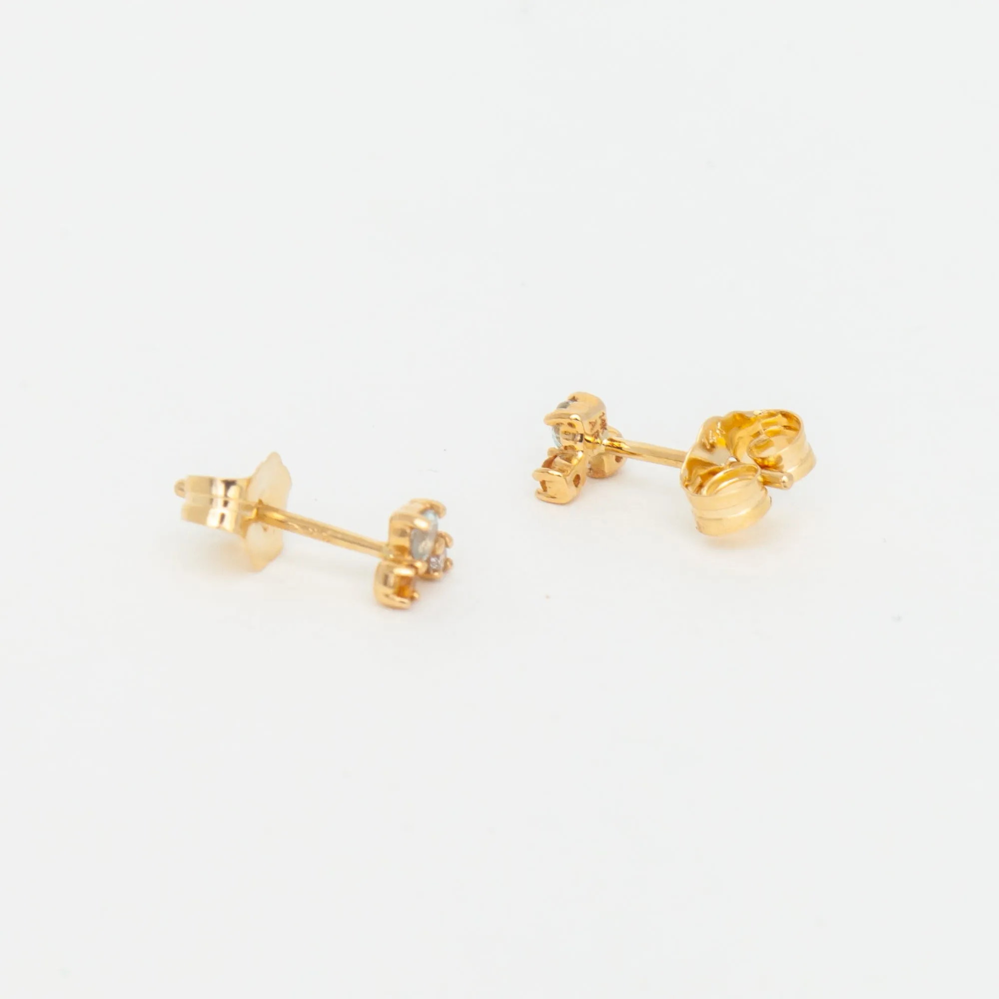 Diamond Puffy Heart Studs