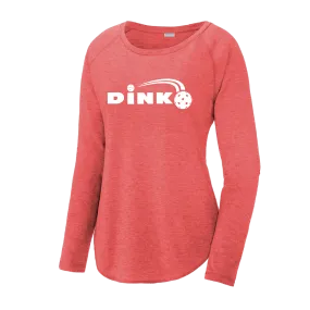 Dink | Women's Long Sleeve Scoop Neck Pickleball Shirts | 75/13/12 poly/cotton/rayon