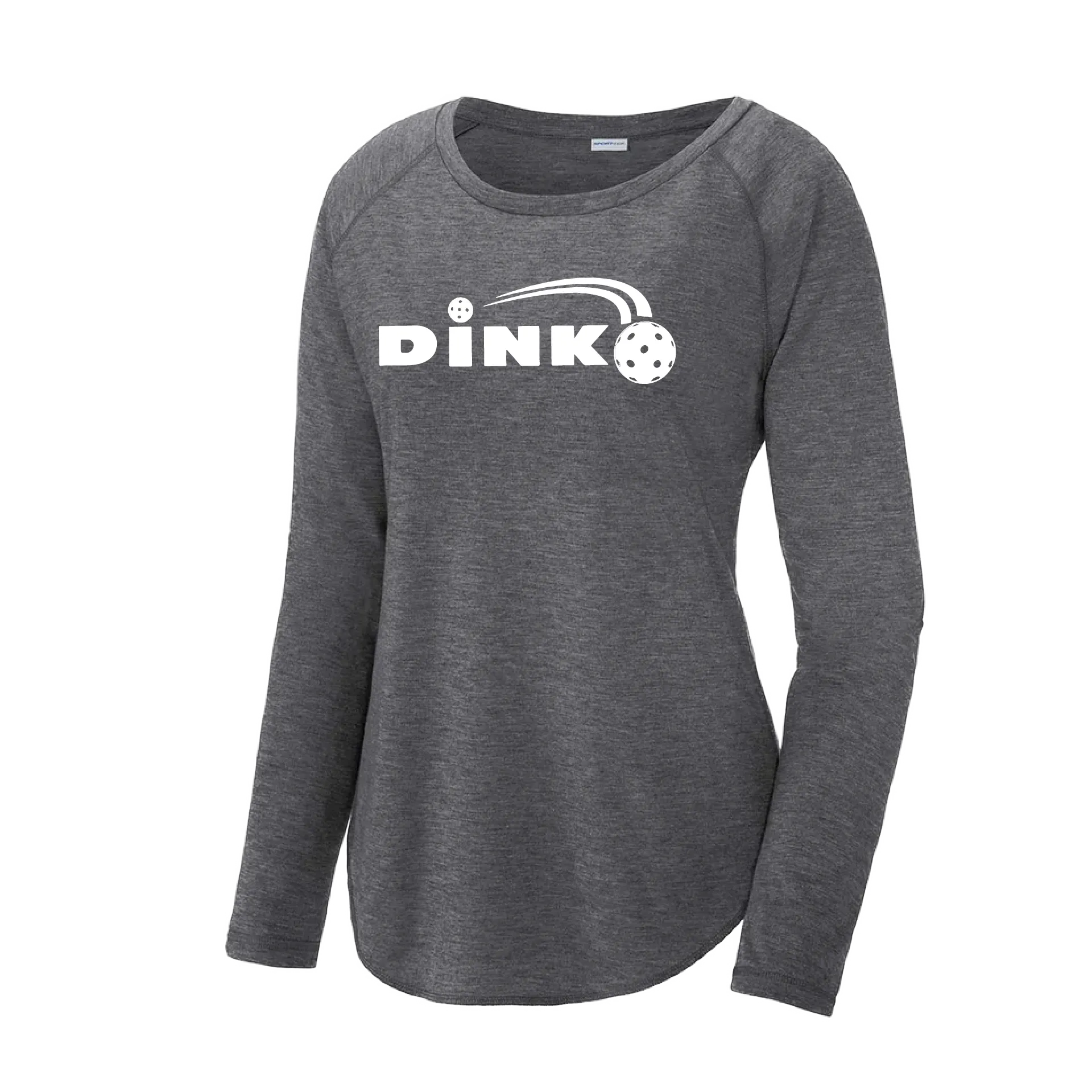 Dink | Women's Long Sleeve Scoop Neck Pickleball Shirts | 75/13/12 poly/cotton/rayon