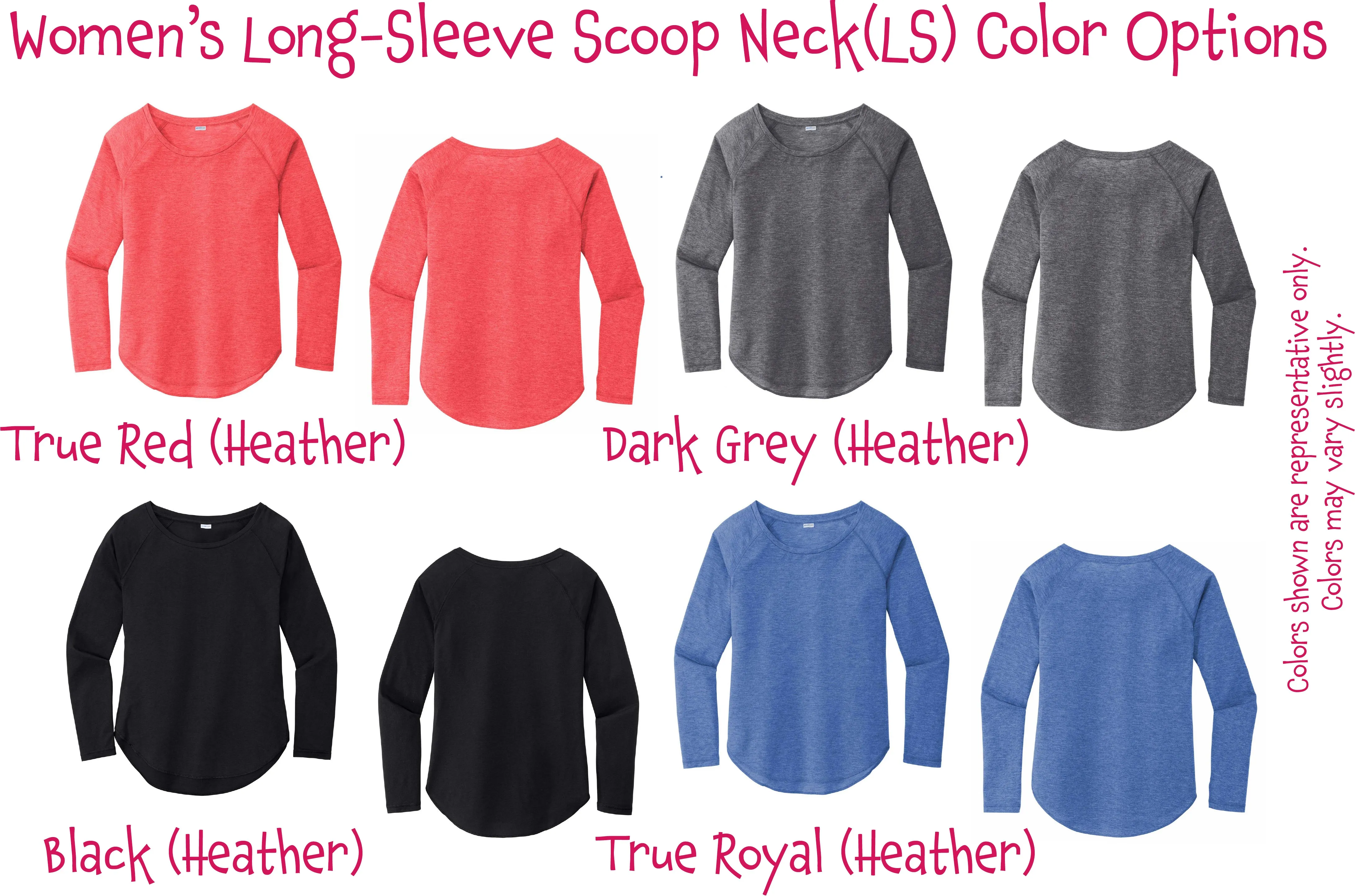 Dink | Women's Long Sleeve Scoop Neck Pickleball Shirts | 75/13/12 poly/cotton/rayon