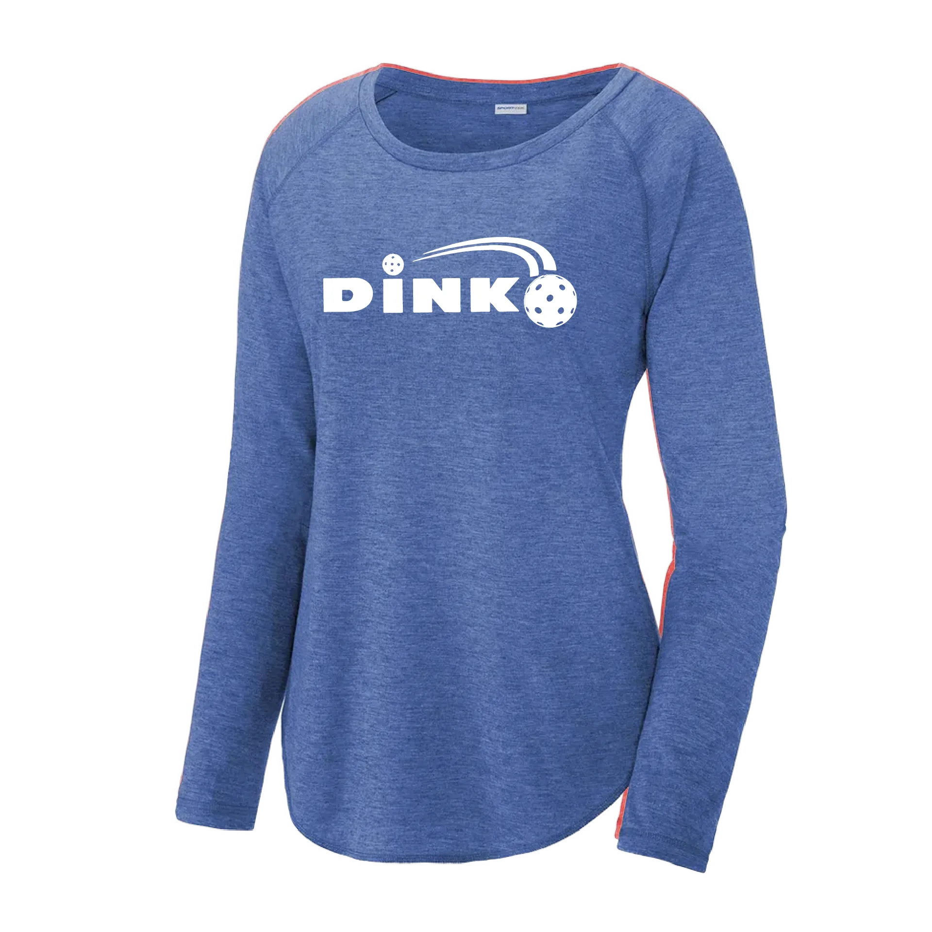 Dink | Women's Long Sleeve Scoop Neck Pickleball Shirts | 75/13/12 poly/cotton/rayon