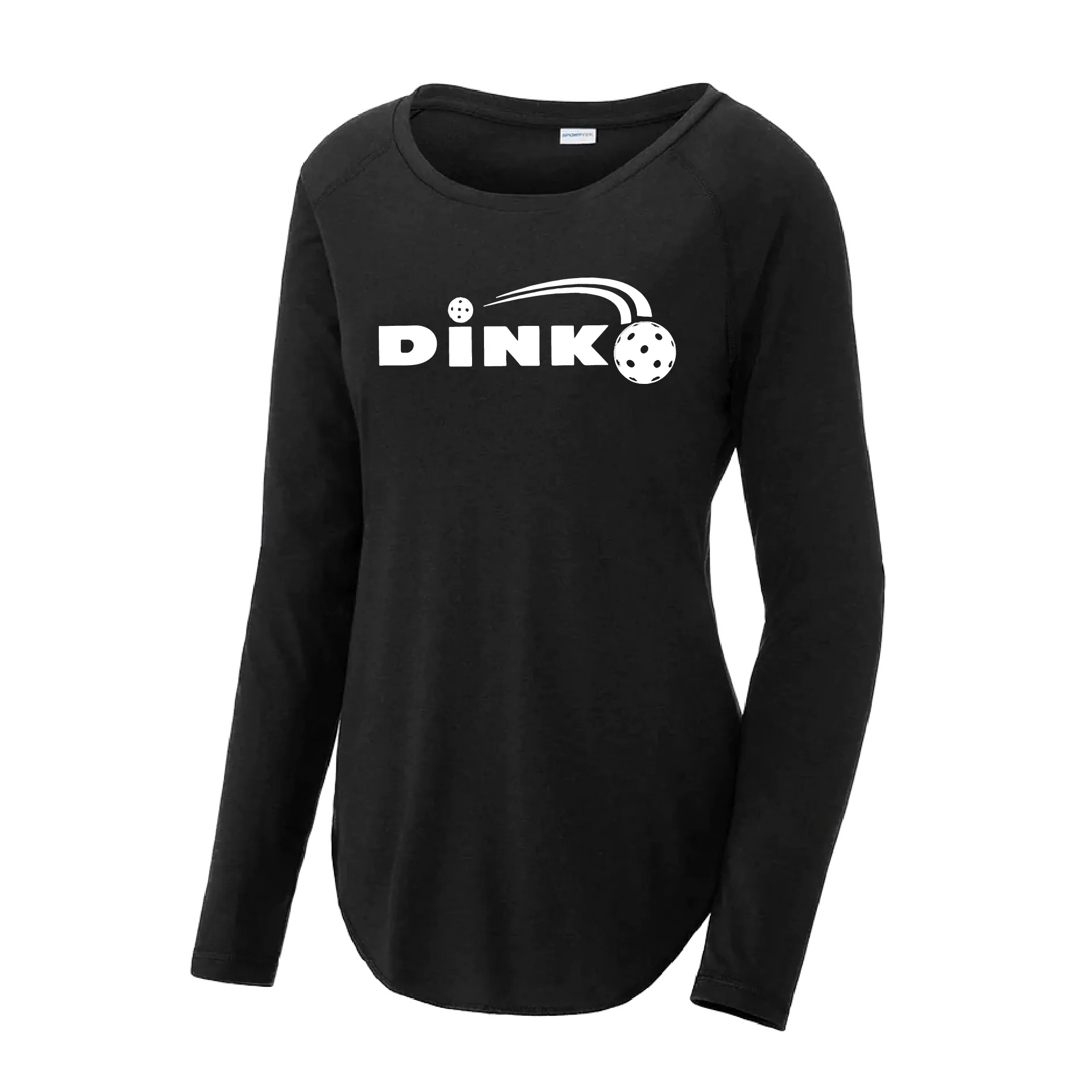 Dink | Women's Long Sleeve Scoop Neck Pickleball Shirts | 75/13/12 poly/cotton/rayon