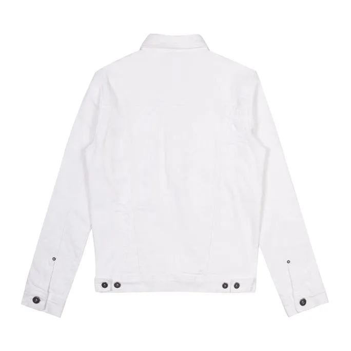 Distressed Rip & Repair Jean Jacket - White