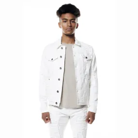 Distressed Rip & Repair Jean Jacket - White