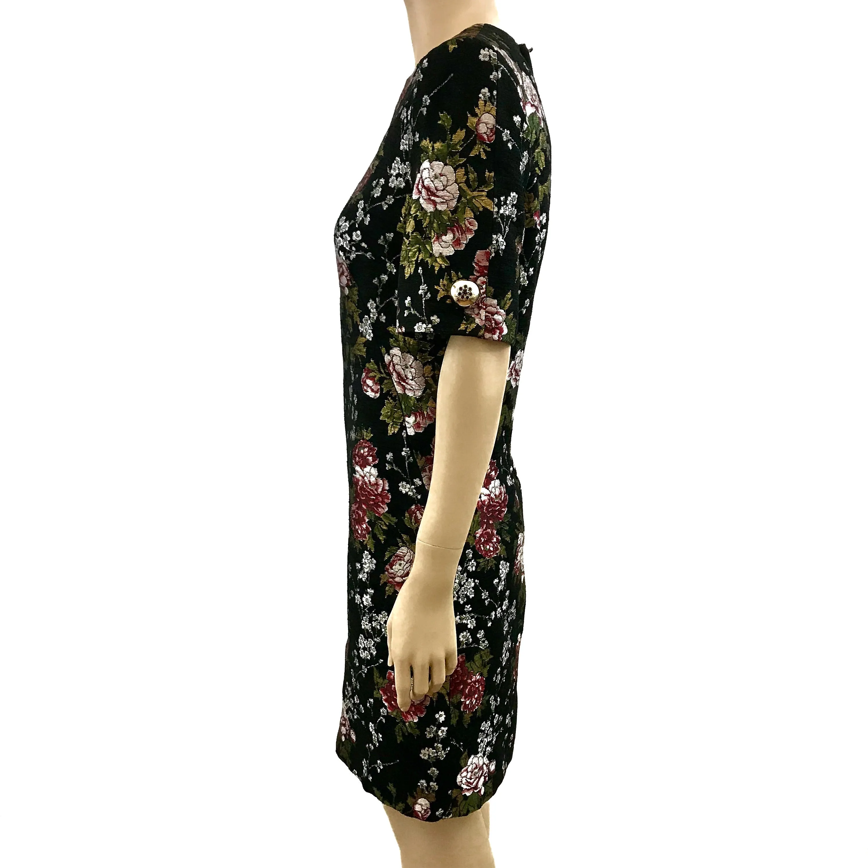 Dolce & Gabbana Baroque Rose Jacquard Dress Size 10 | 44