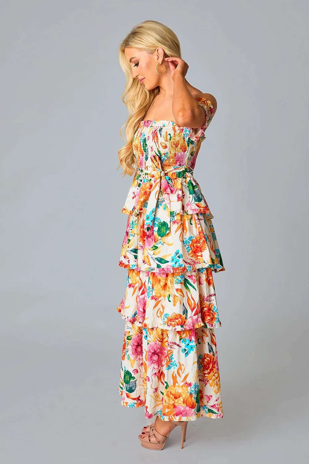 Elena Tiered Maxi Dress - Gladiola