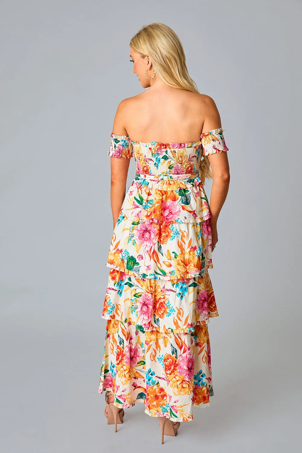 Elena Tiered Maxi Dress - Gladiola