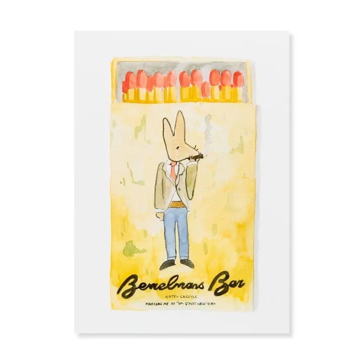 Framed Matchbook Watercolor Prints - ( seven prints)