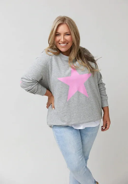 Freedom Sweater-Grey/Pink