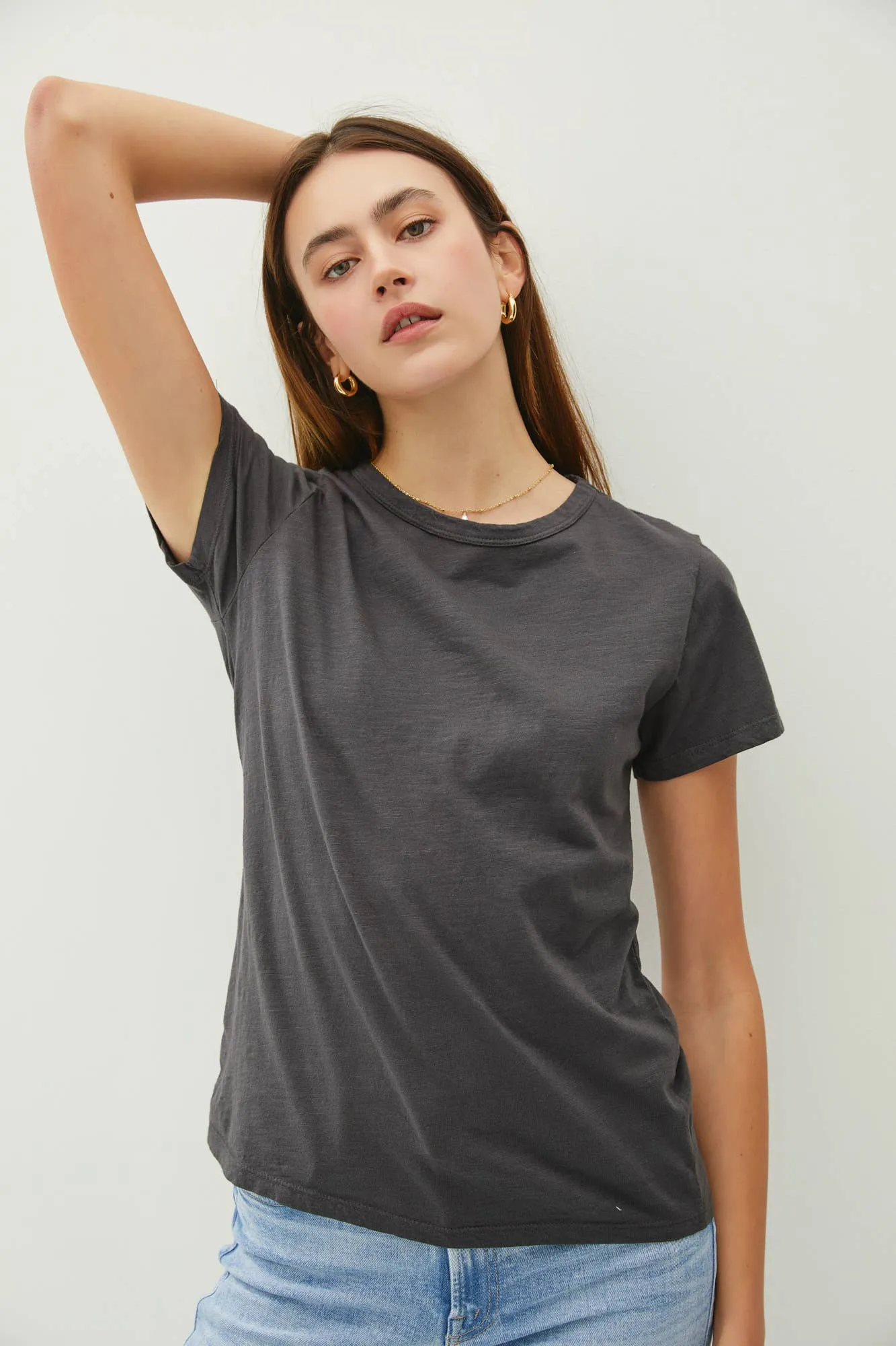 GARMENT DYED SLUB TEE