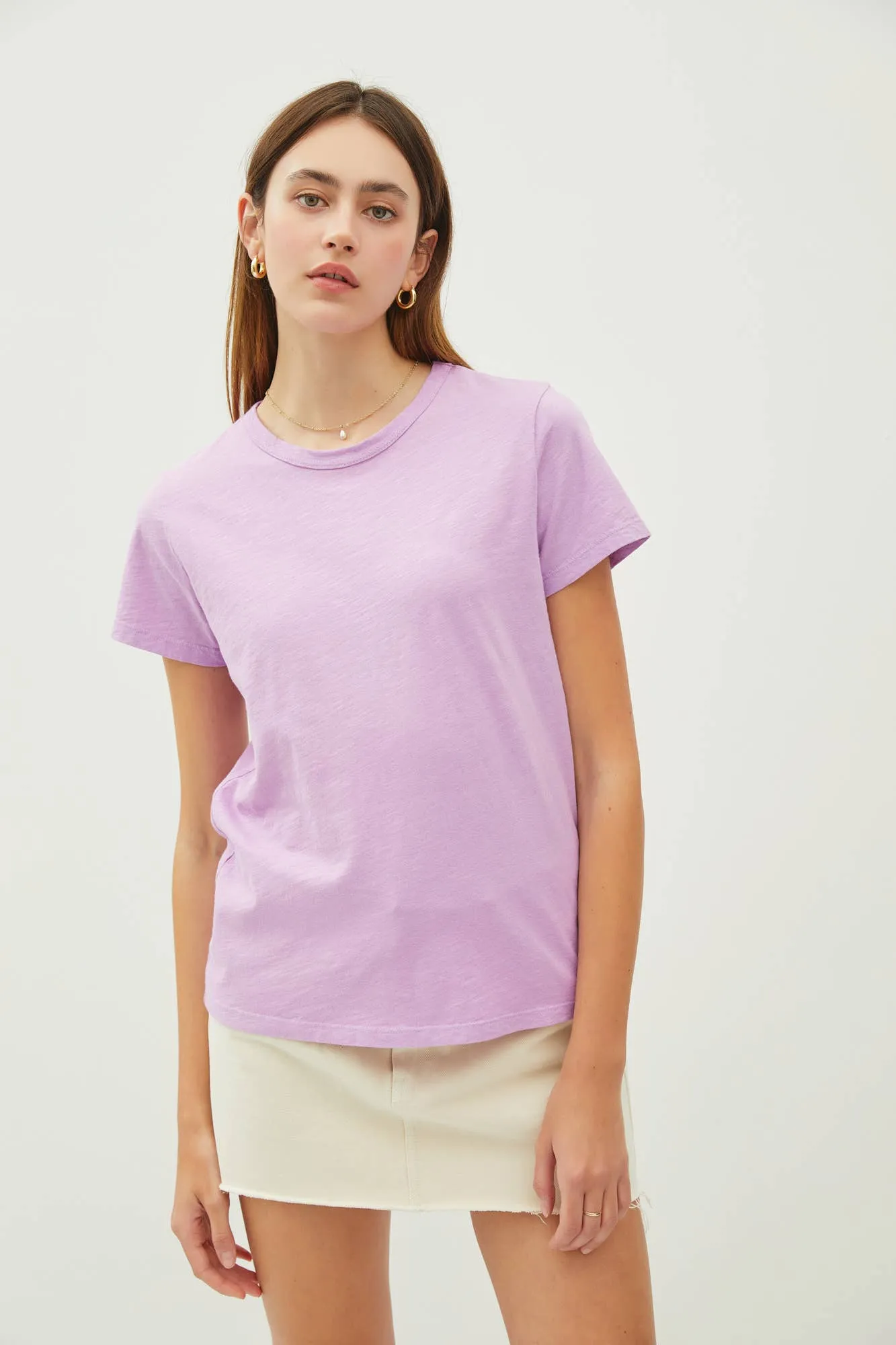 GARMENT DYED SLUB TEE