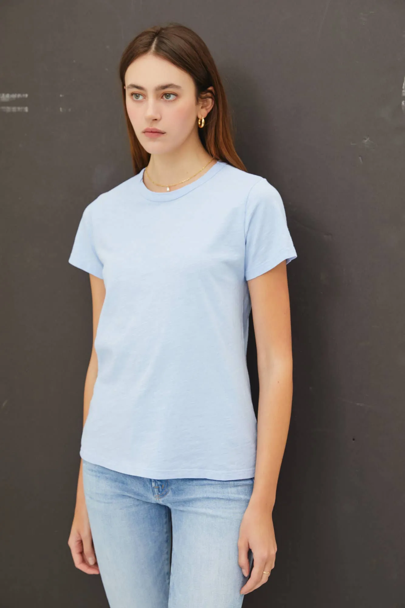 GARMENT DYED SLUB TEE