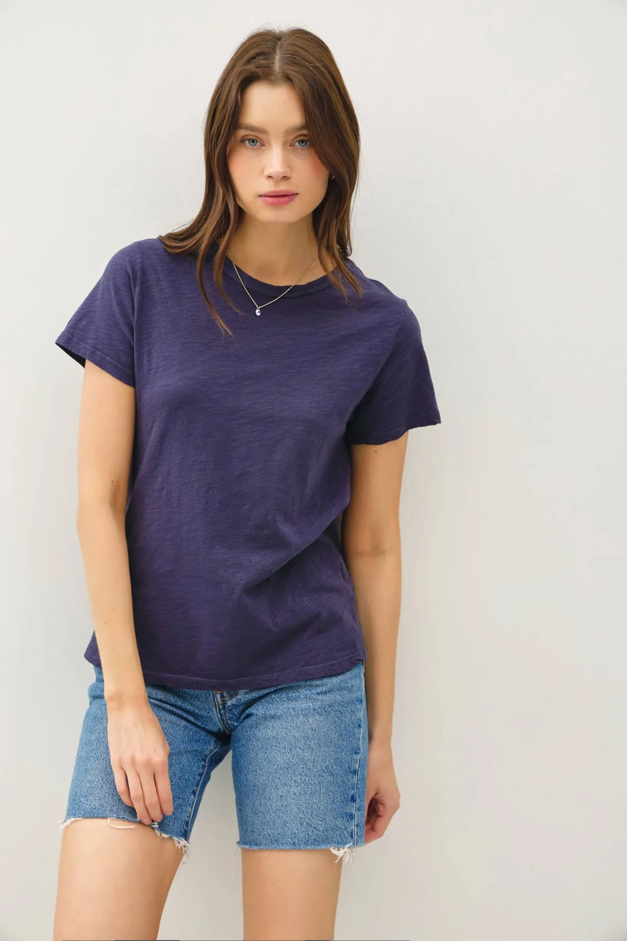 GARMENT DYED SLUB TEE