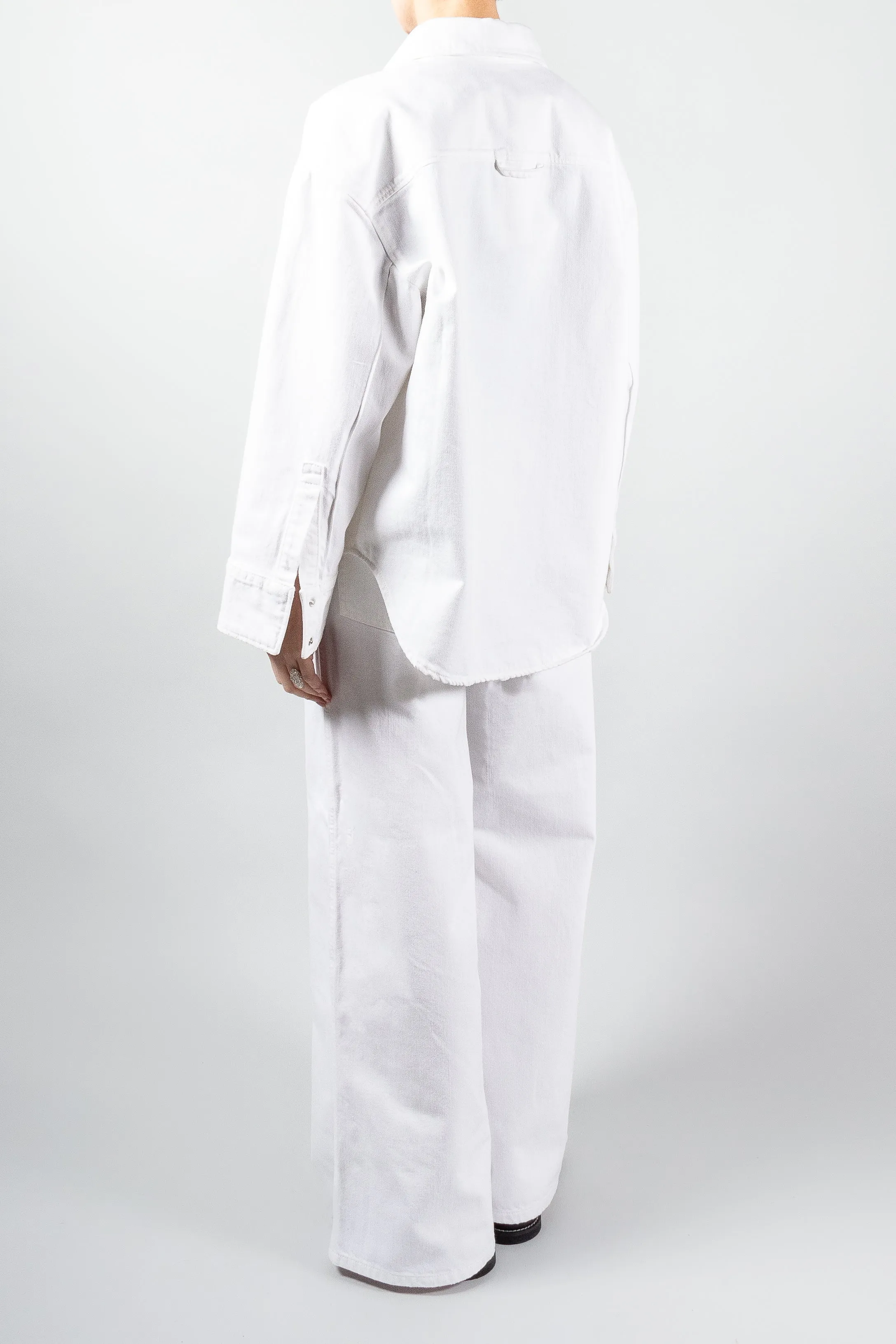 Gauchere White Denim Shirt Jacket