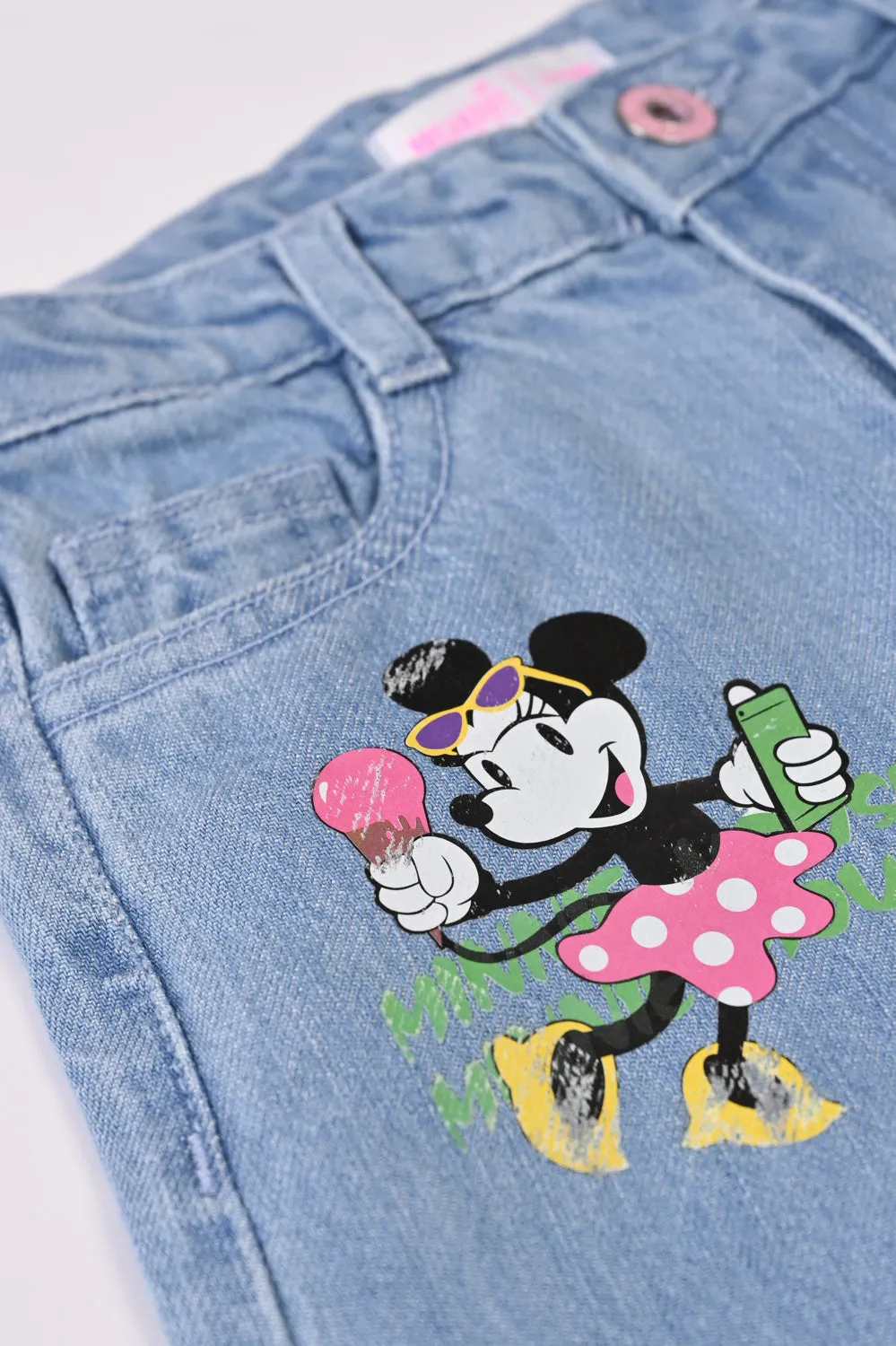 GIRLS MINNIE MOUSE LOOSE DENIM