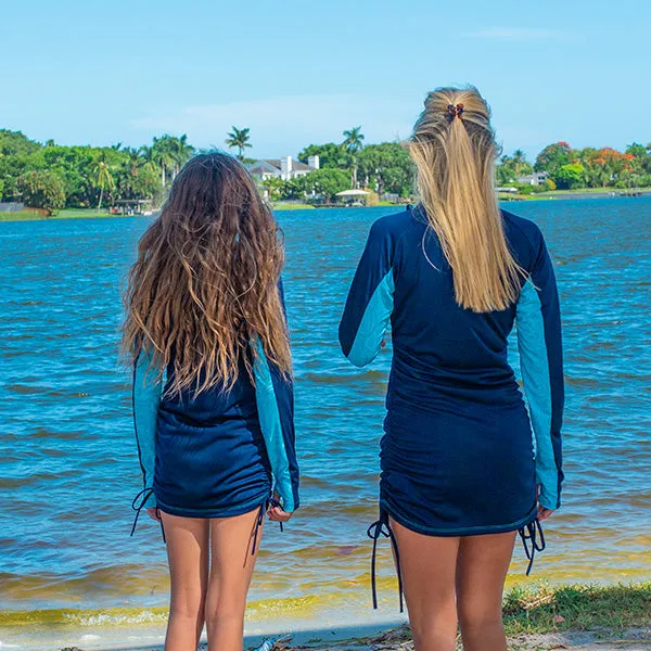 Girls Performance Dress | Navy | Tidal Waves