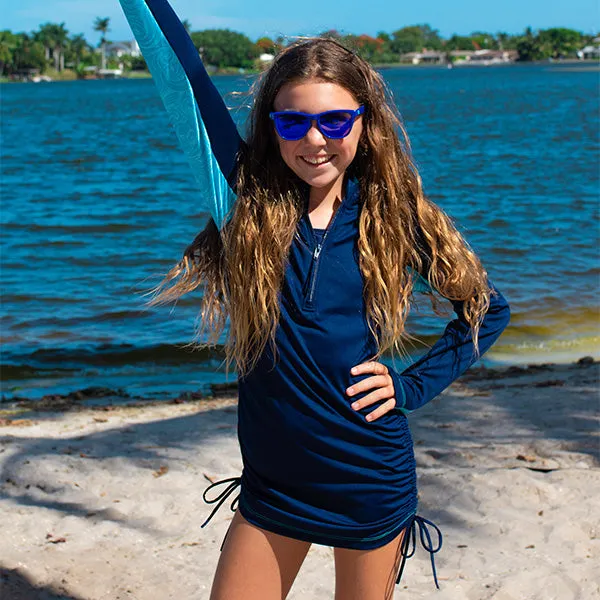 Girls Performance Dress | Navy | Tidal Waves