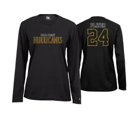 Gold Coast Hurricanes- Women's Cut Long Sleeve Shirt