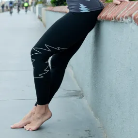 Grateful Dead | High Rise Leggings | Logo And Bolt On Black