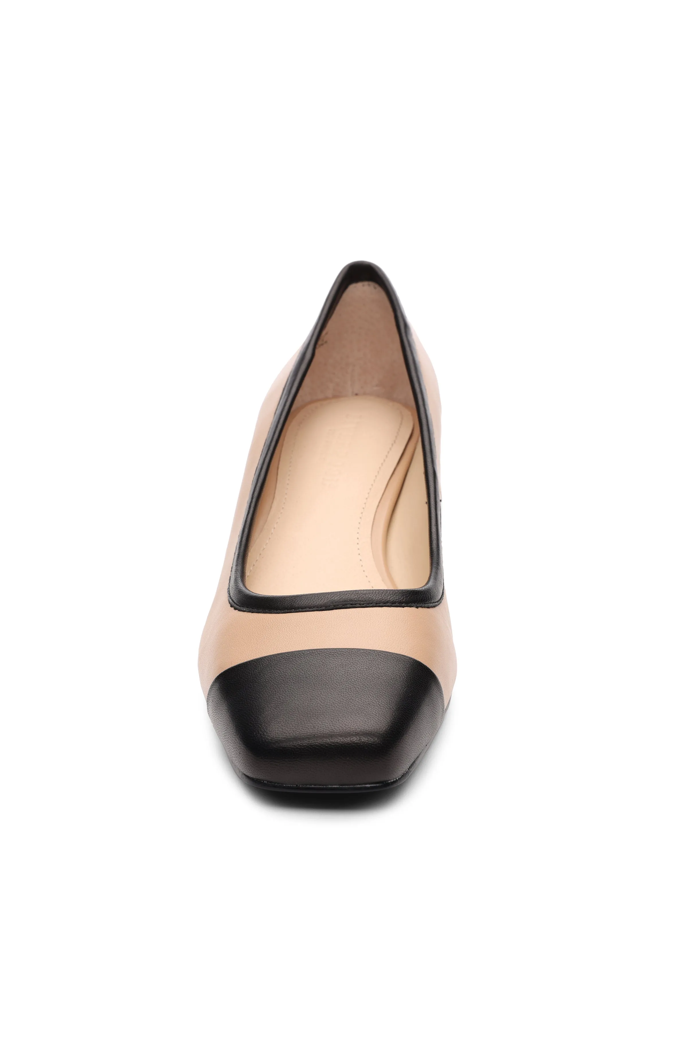 IRVINE ROUNDED TOE SLIP ON WITH BLOCK HEEL