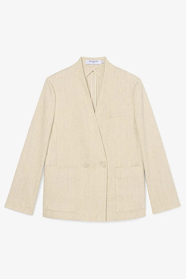 Janette Jacket - Cotton Tweed :: Ivory