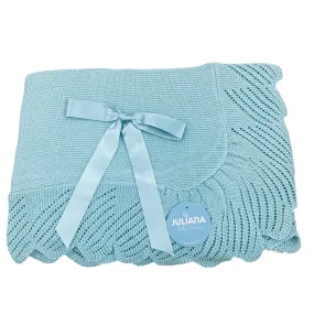 Juliana Baby Aqua Green Knitted Blanket