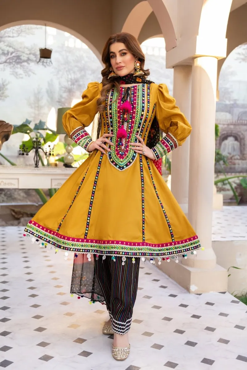 Karma Embroidered Pakistani Cotton Frock KAR83