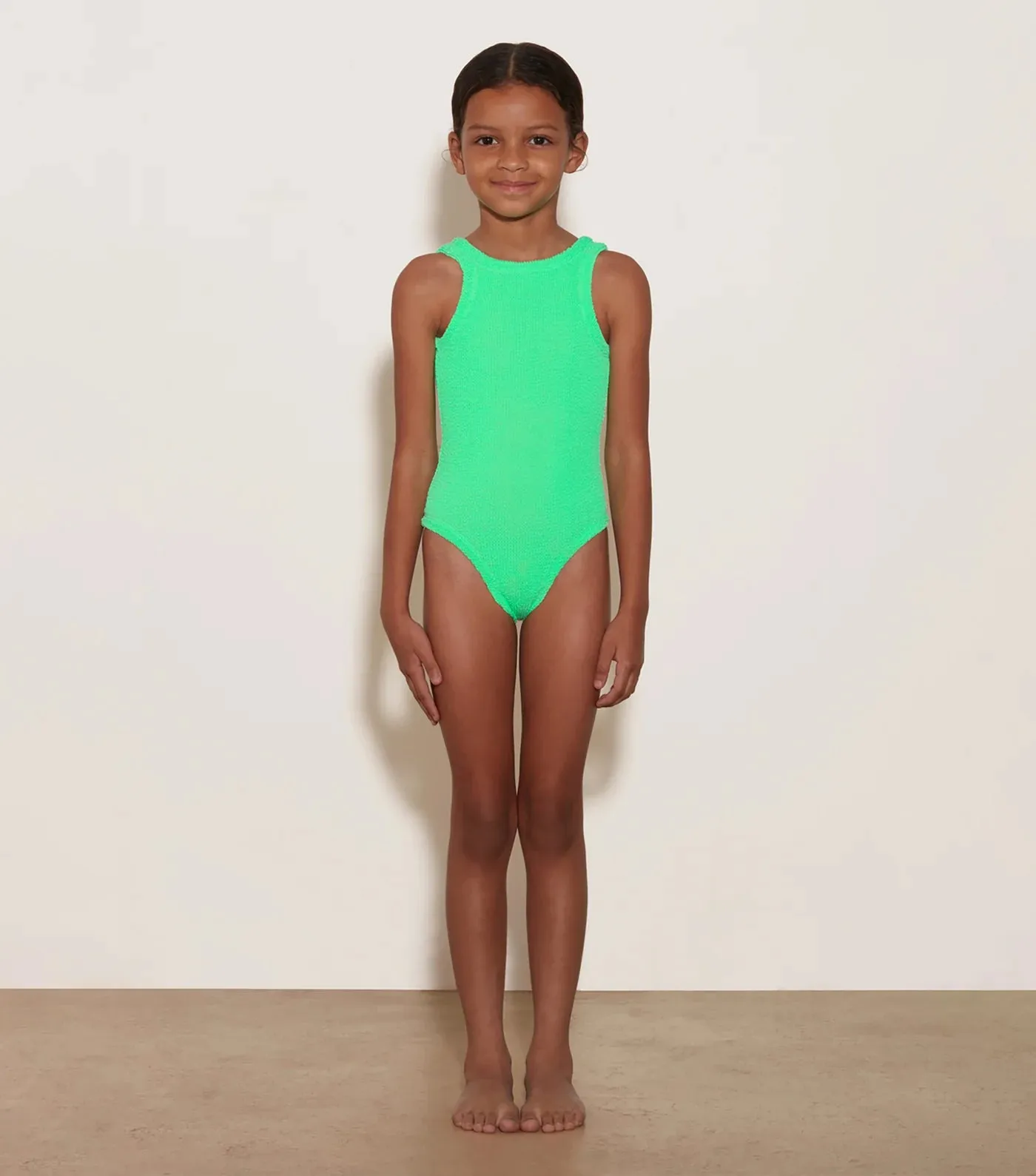 Kids Classic Swim One Piece - Lime