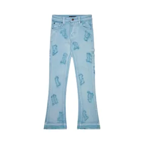 Kids Valabasas Loomis Ocean Blue Stacked Jeans