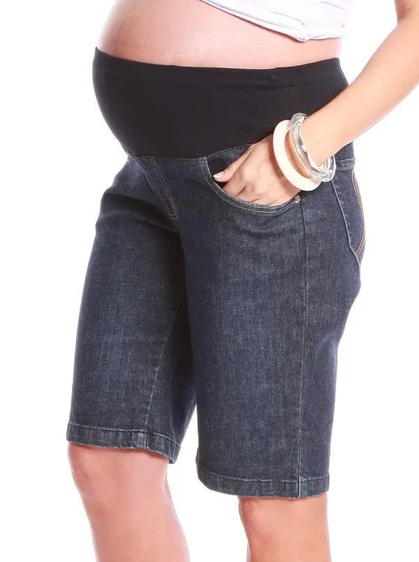 Maternity Denim Jean Shorts - Stone Wash