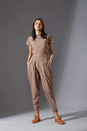 Mati New Aboli Beige & White Striped Pants (Ready to Ship)