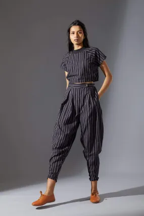 Mati New Aboli Black & White Striped Pants