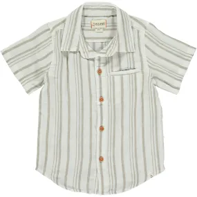 Me & Henry Newport Woven Shirt - Cream & Beige Stripe