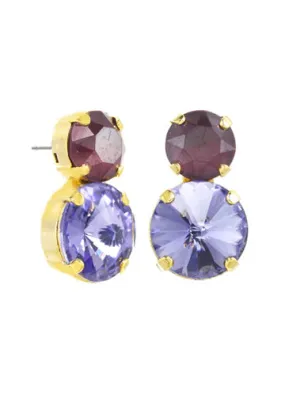 Meagan Earring - Purple / Gold