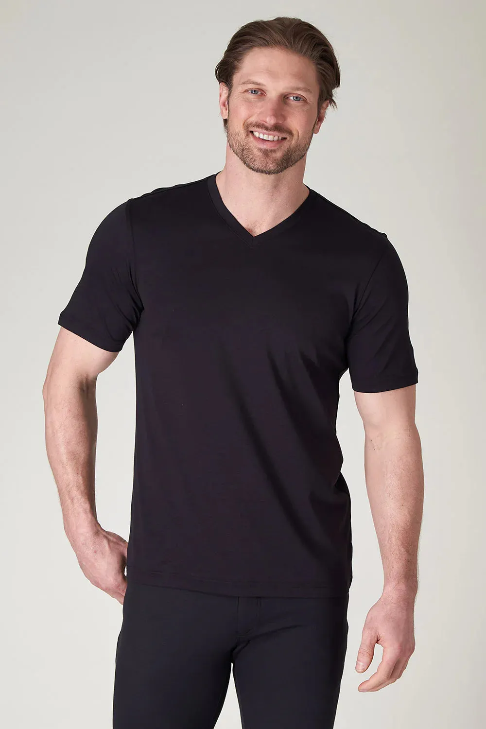 Men's Raffi | Noah V-Neck Tee | Black