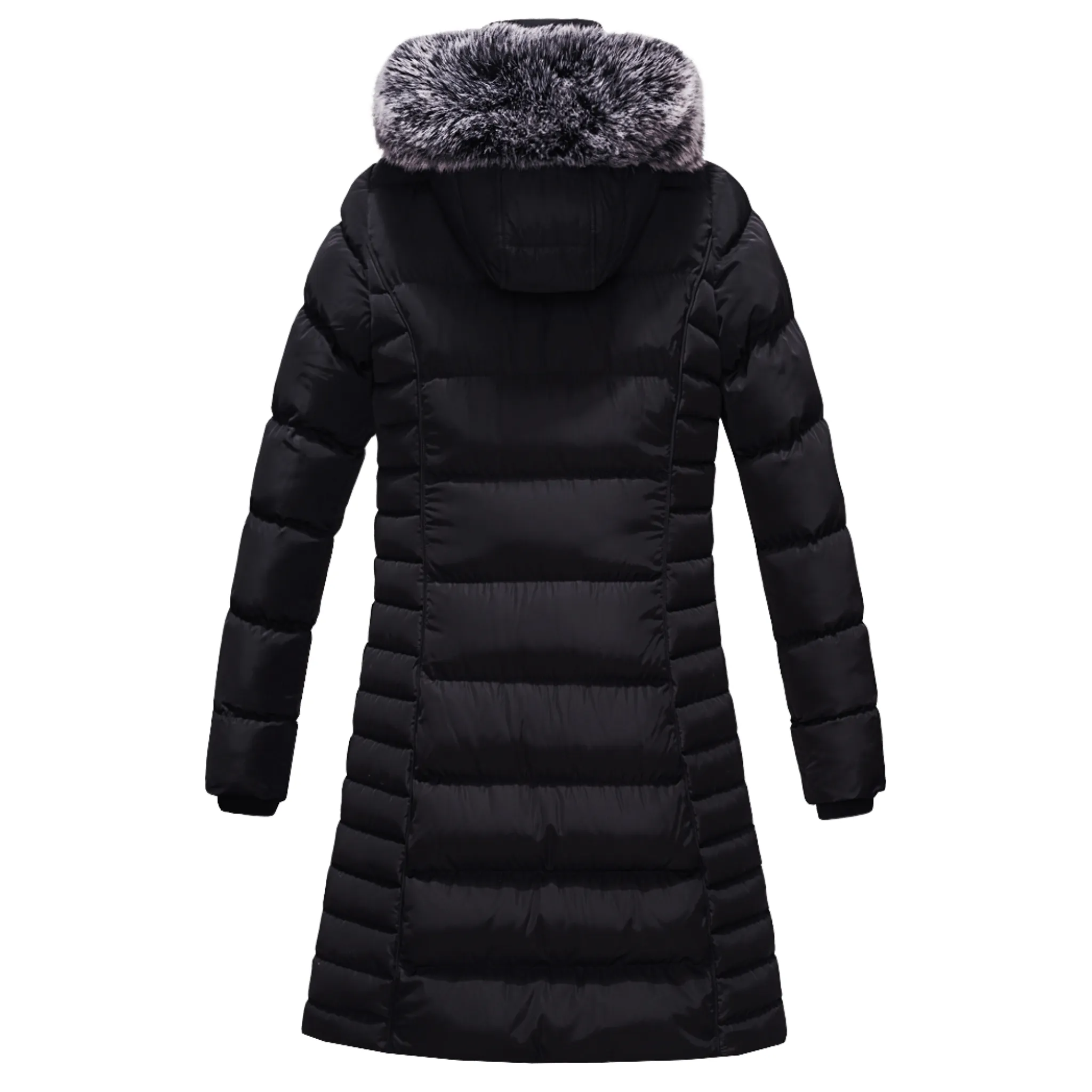 Mid Length Women's Winter Coat with Fleece Lining