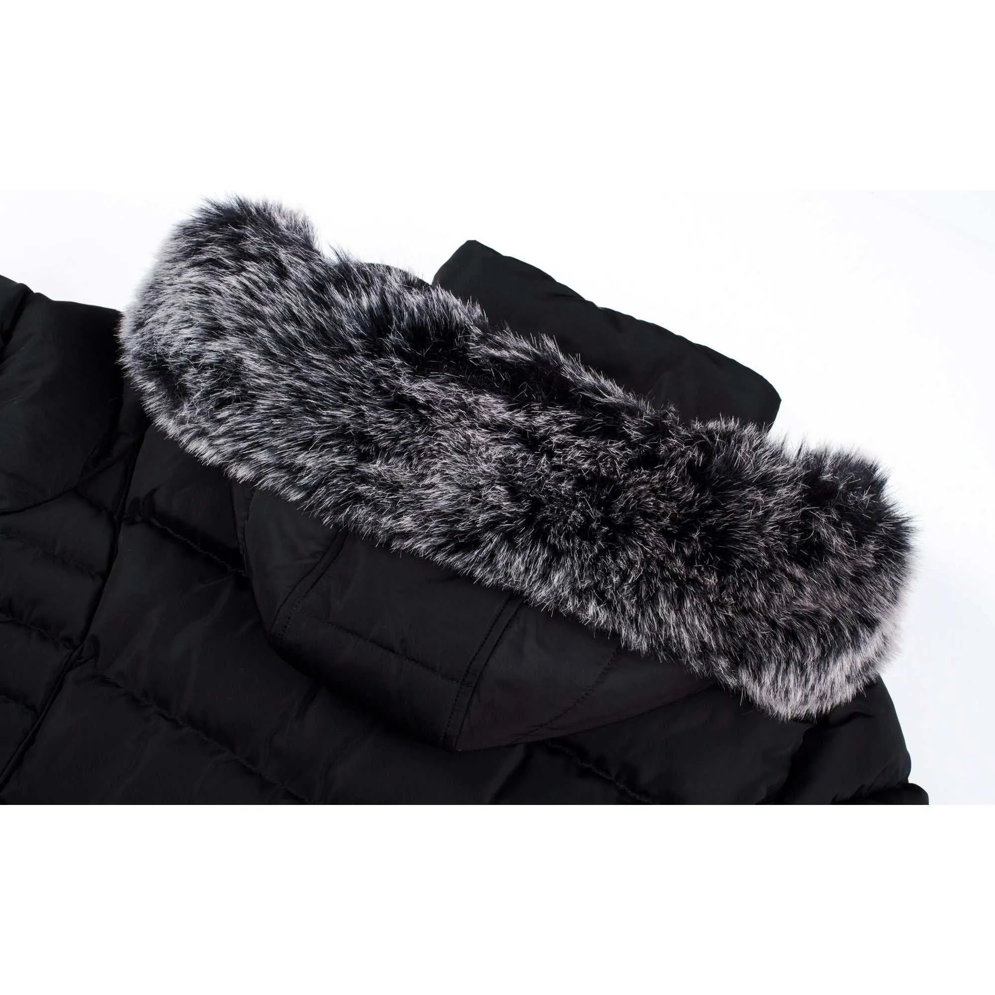 Mid Length Women's Winter Coat with Fleece Lining