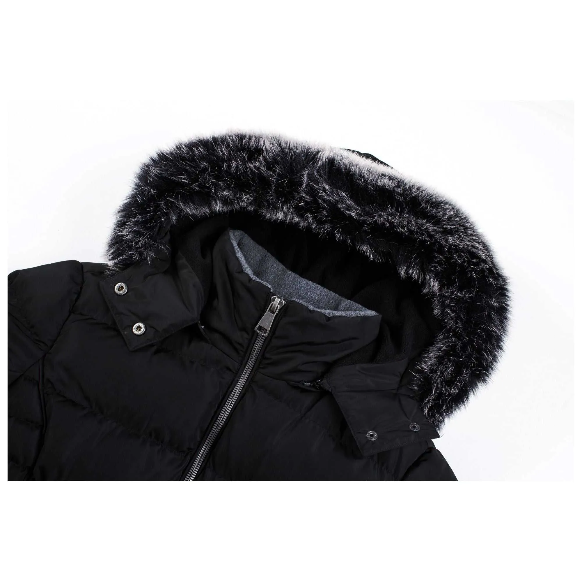 Mid Length Women's Winter Coat with Fleece Lining