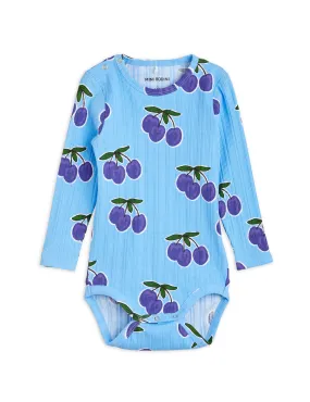 Mini Rodini BABY | Plum aop ls body