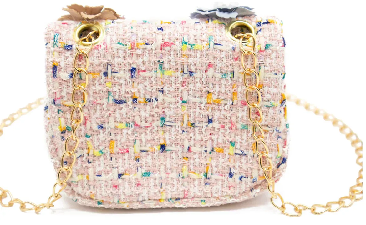 Mini Tweed Pearly Florals Crossbody