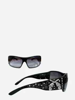 Montana West Double Pistol Rhinestones Western Sunglasses