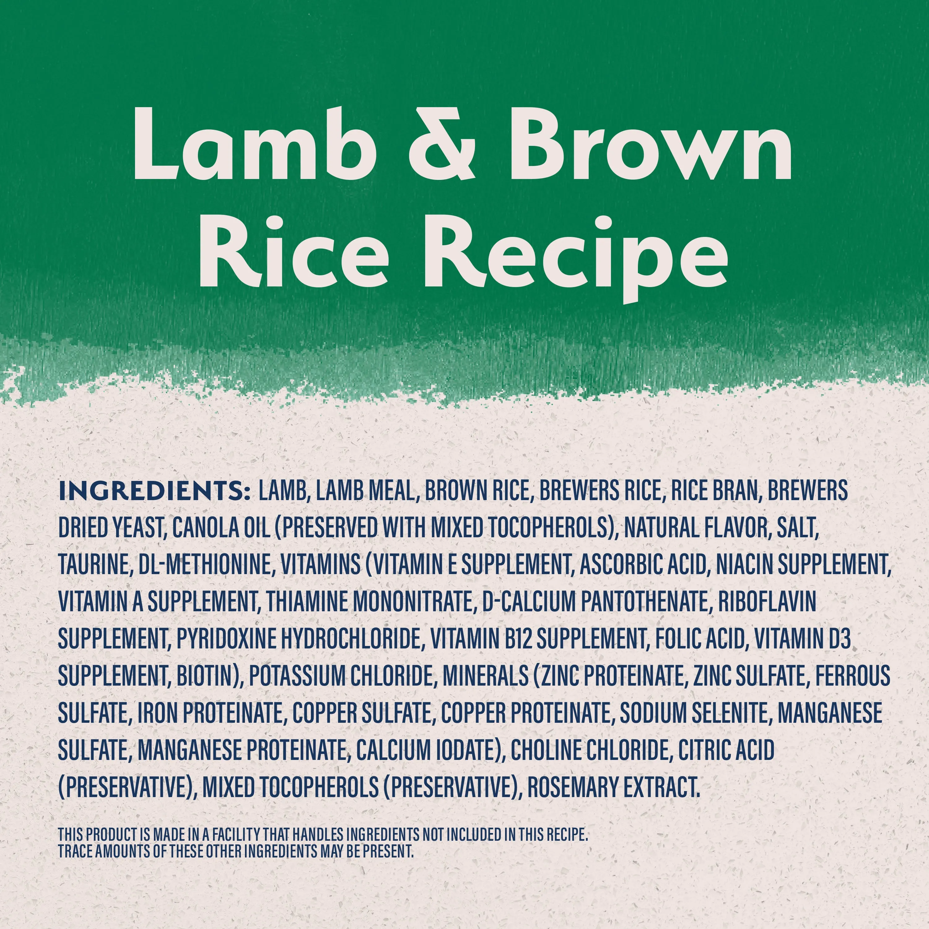 Natural Balance Limited Ingredient Lamb & Brown Rice Recipe Dog Dry