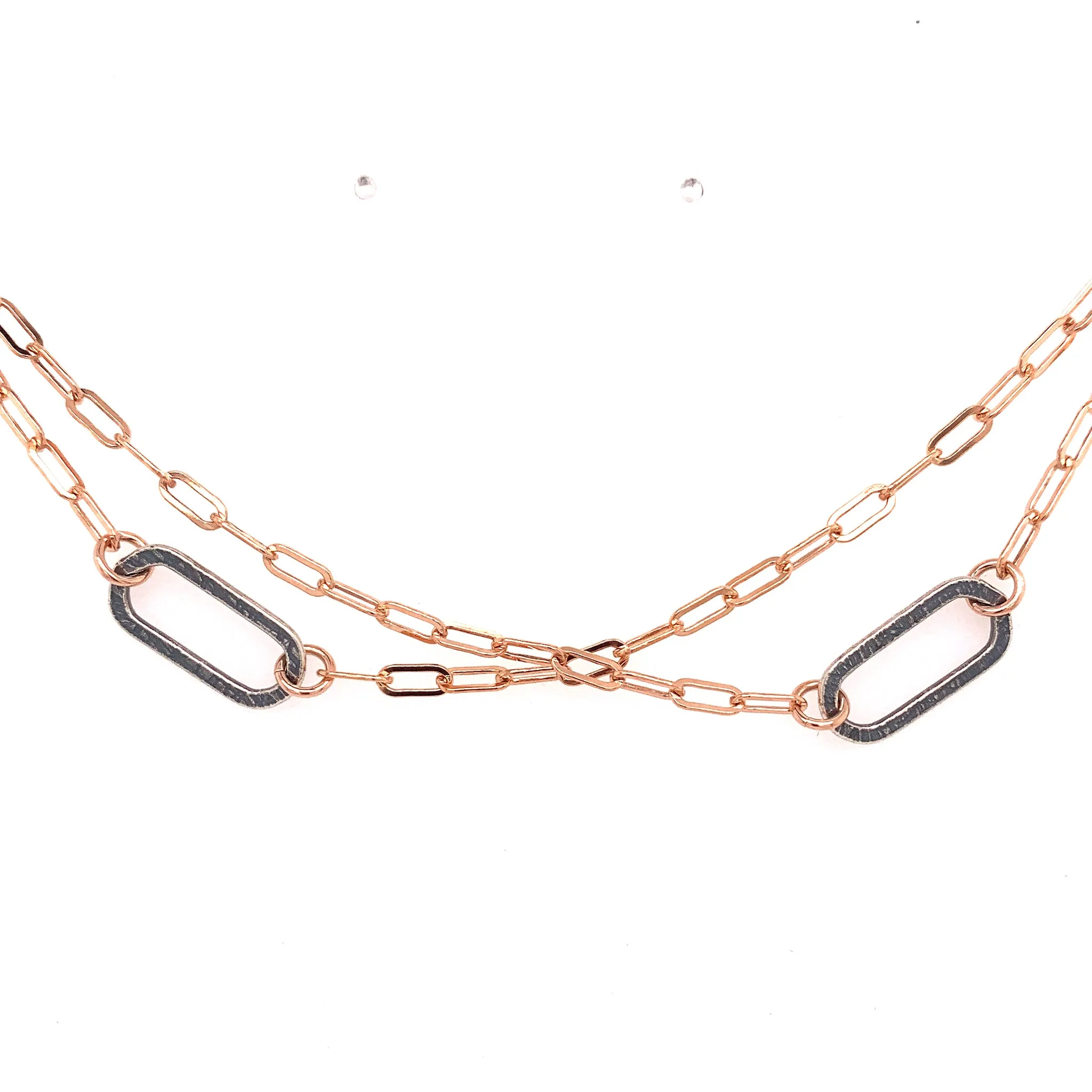 Off Center Ovals Necklace (N1868)