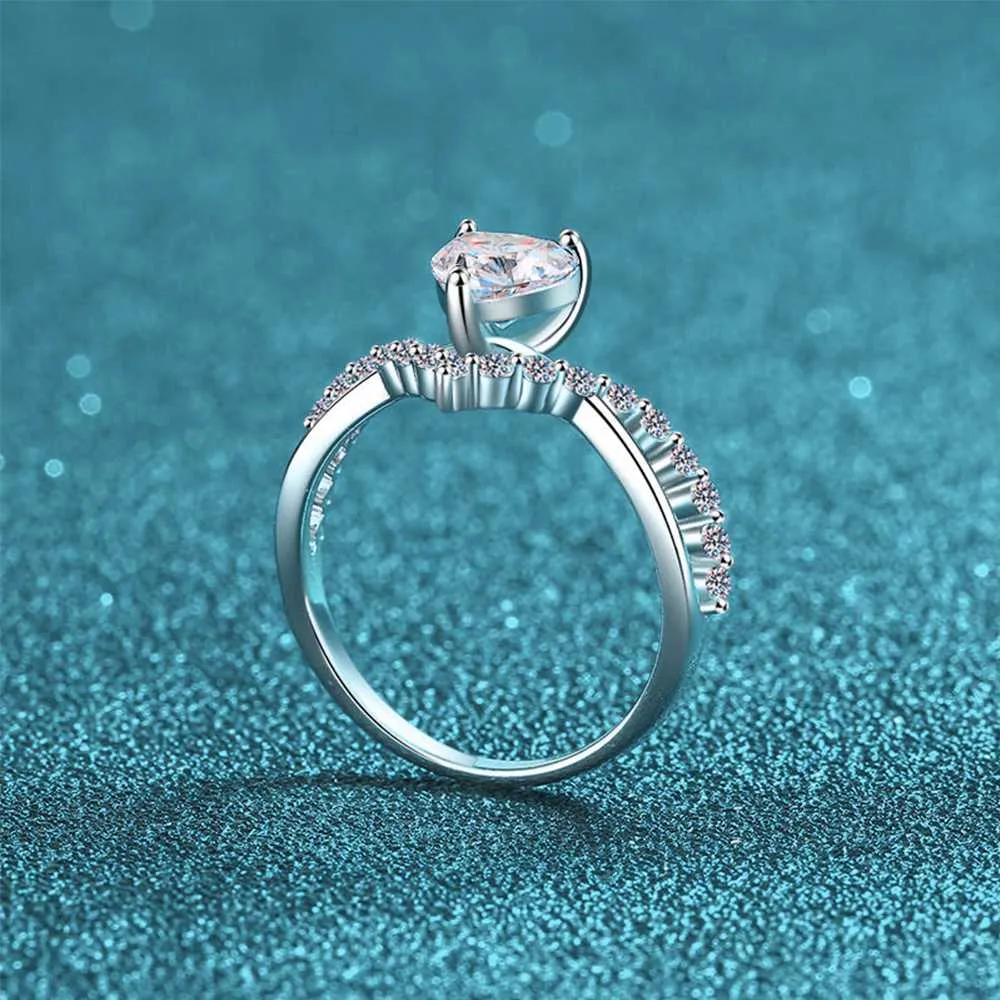 One Heart One Love Moissanite Ring