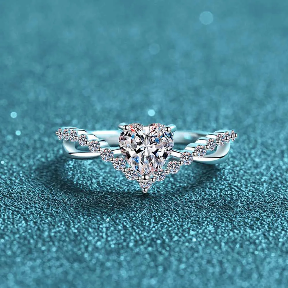 One Heart One Love Moissanite Ring