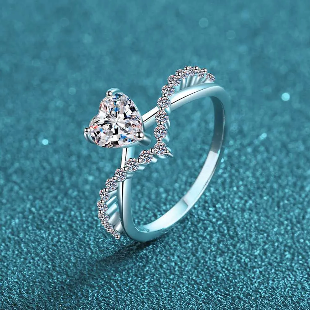 One Heart One Love Moissanite Ring