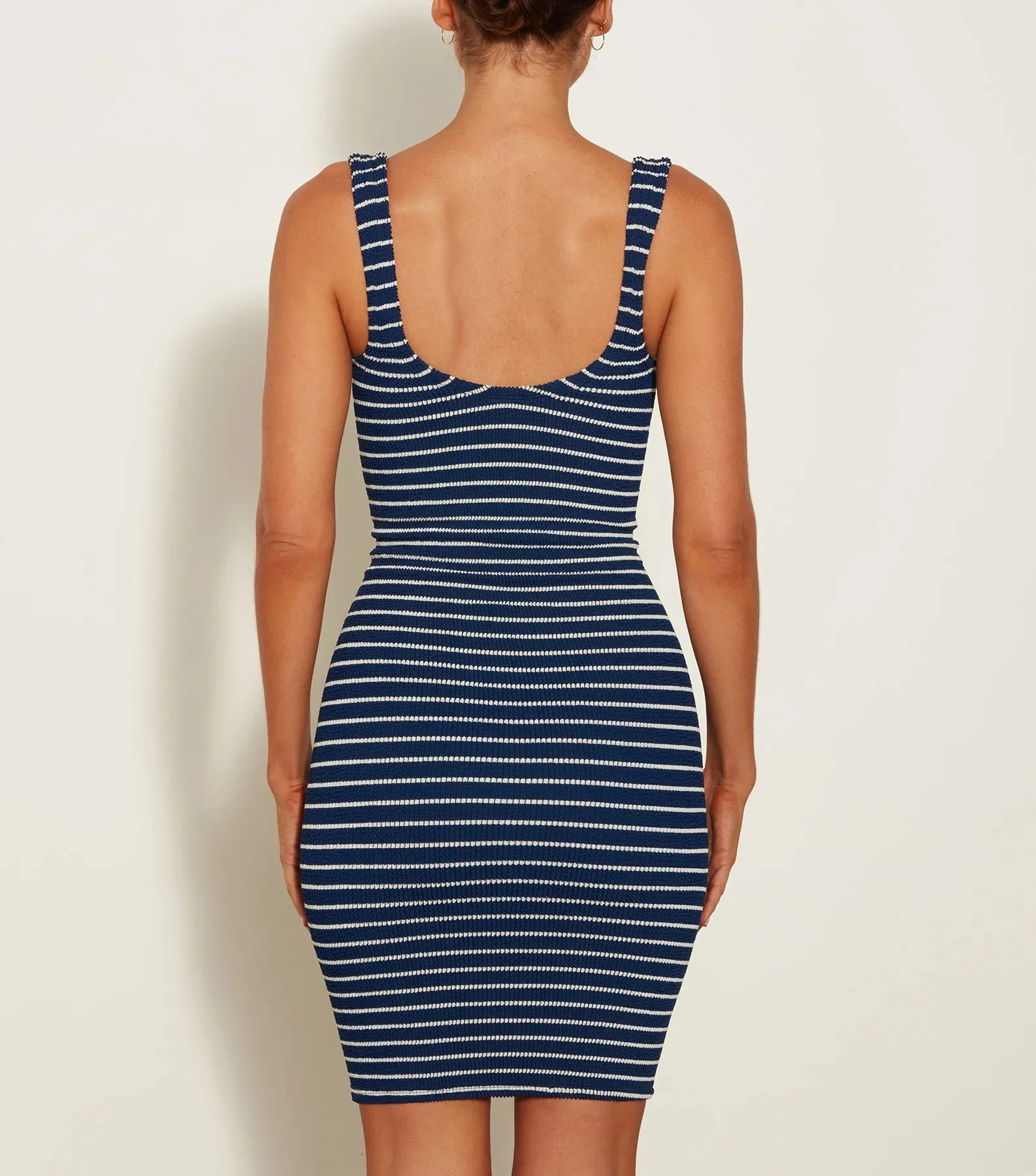 One Size Tank Dress - Navy/Stripe