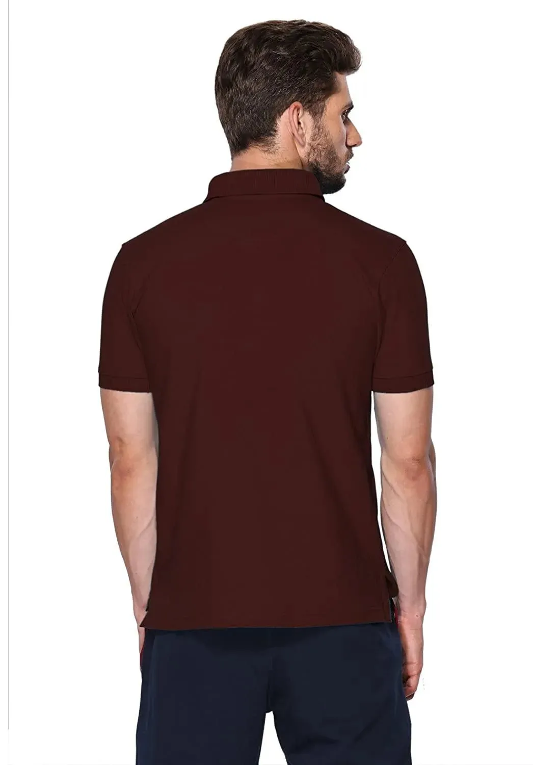 ONN Men's Cotton Polo T-Shirt (Pack of 2) in Solid Coffee-Red colours